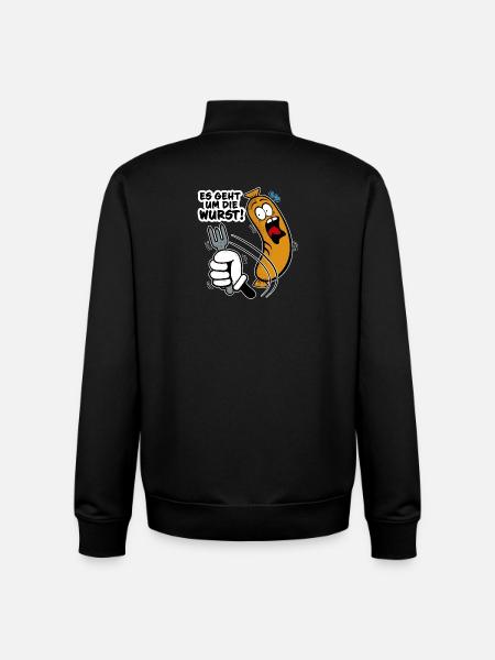 Es geht um die Wurst - Unisex Organic Zip Sweatshirt von Stanley/Stella - Schwarz