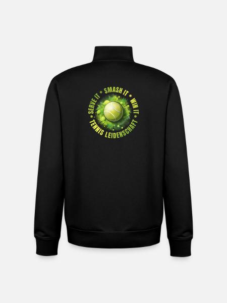 Serve it - Smash it - win it - Unisex Organic Zip Sweatshirt von Stanley/Stella - Schwarz