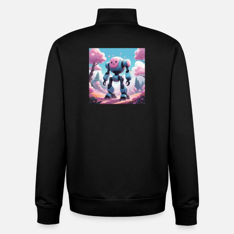 Robot - Sweat zippé unisexe en coton bio Stanley/Stella - noir