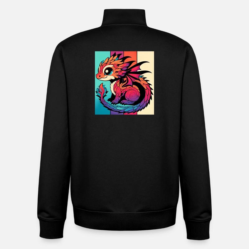 Dragon - Unisex Organic Zip Sweatshirt by Stanley/Stella - black