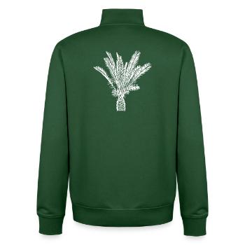 Palme weiß - Unisex Organic Zip Sweatshirt von Stanley/Stella - Flaschengrün - Hinten - AI Model Male 185 dark (185cm)