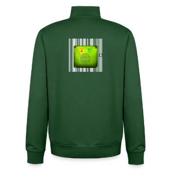 SPOT - PASSIV - Unisex Organic Zip Sweatshirt von Stanley/Stella - Flaschengrün - Hinten - AI Model Male 185 dark (185cm)