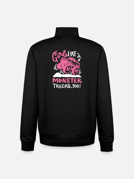Monstertruck für Mädchen - Unisex Organic Zip Sweatshirt von Stanley/Stella - Schwarz
