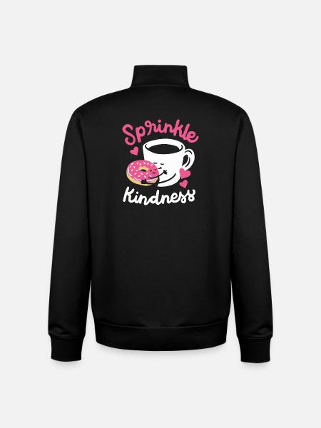 Donut und Kaffee - Unisex Organic Zip Sweatshirt von Stanley/Stella - Schwarz