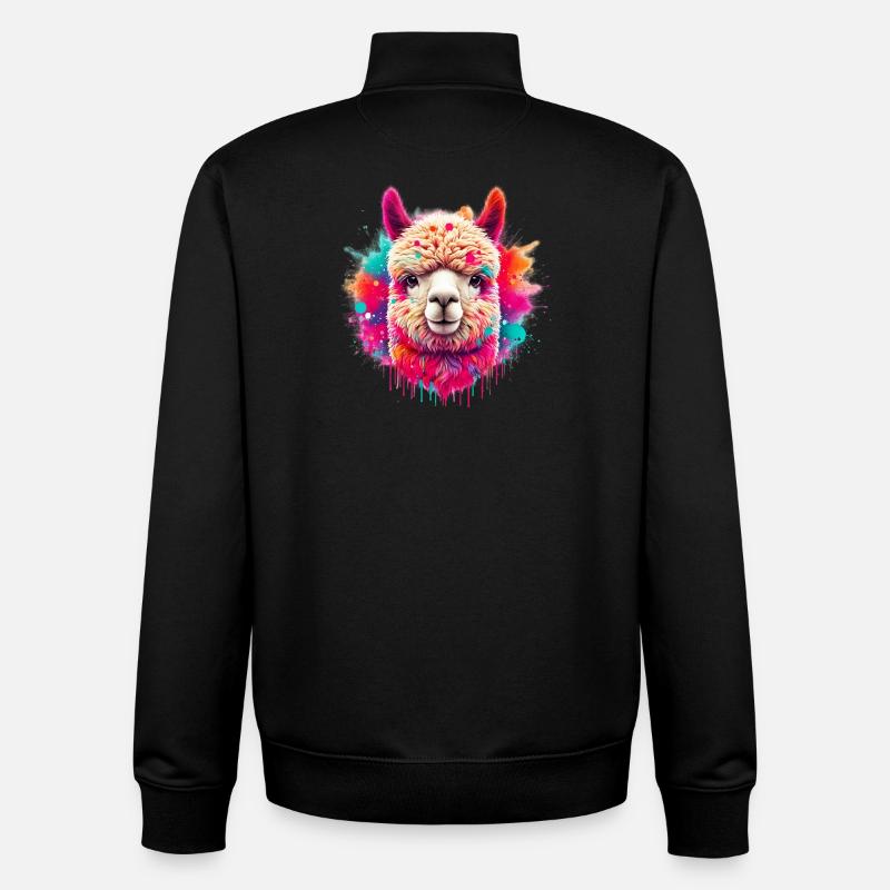 Alpaka - Unisex Organic Zip Sweatshirt von Stanley/Stella - Schwarz