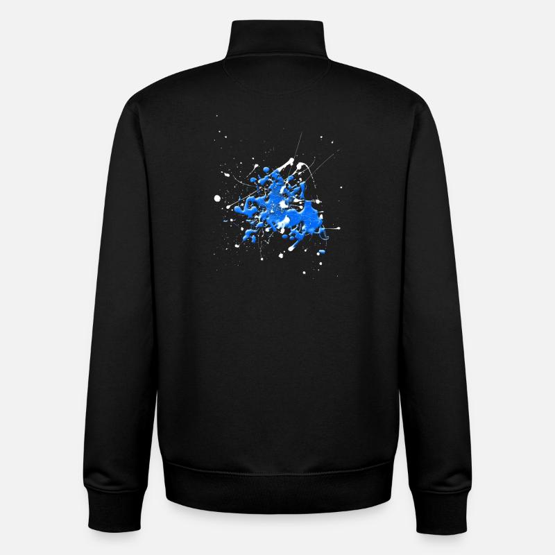 Whiteblue.Splash - Unisex Organic Zip Sweatshirt von Stanley/Stella - Schwarz
