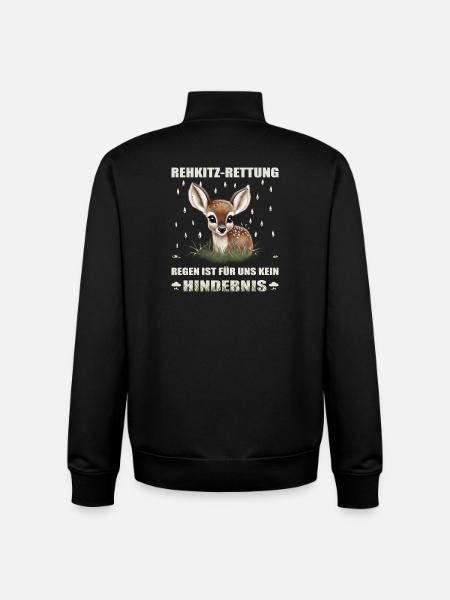Fawn rescue - Unisex Organic Zip Sweatshirt by Stanley/Stella - black