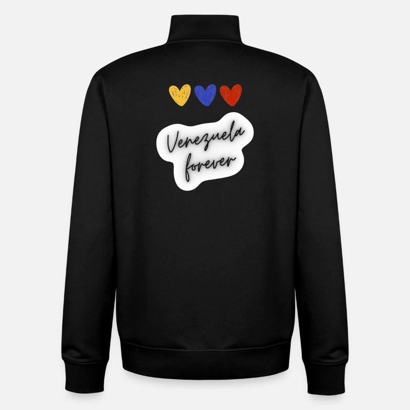 Venezuela Forever - Unisex Organic Zip Sweatshirt by Stanley/Stella - black