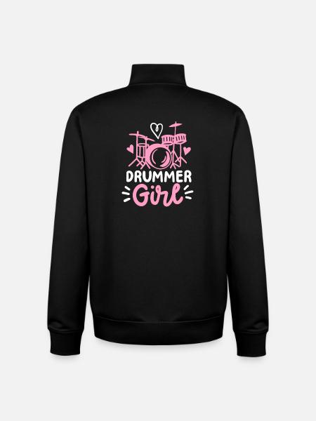 Schlagzeug Schlagzeugspielerin - Unisex Organic Zip Sweatshirt von Stanley/Stella - Schwarz