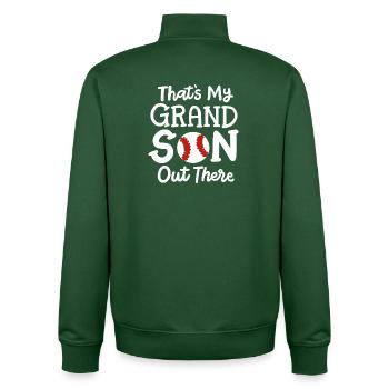 Baseball Baseballspieler - Unisex Organic Zip Sweatshirt von Stanley/Stella - Flaschengrün - Hinten - AI Model Male 185 dark (185cm)