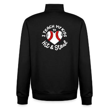 Baseball Baseballspieler - Unisex Organic Zip Sweatshirt von Stanley/Stella - Schwarz - Hinten - AI Model Male 185 light (185cm)