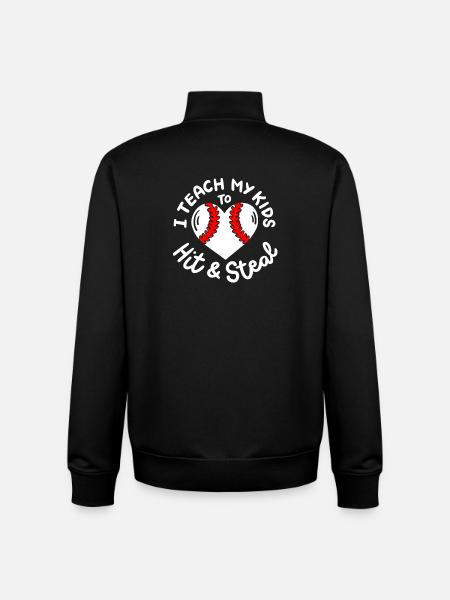 Baseball Baseballspieler - Unisex Organic Zip Sweatshirt von Stanley/Stella - Schwarz