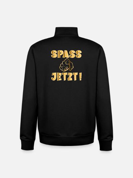 SPAß SPASS JETZT - Unisex Organic Zip Sweatshirt von Stanley/Stella - Schwarz