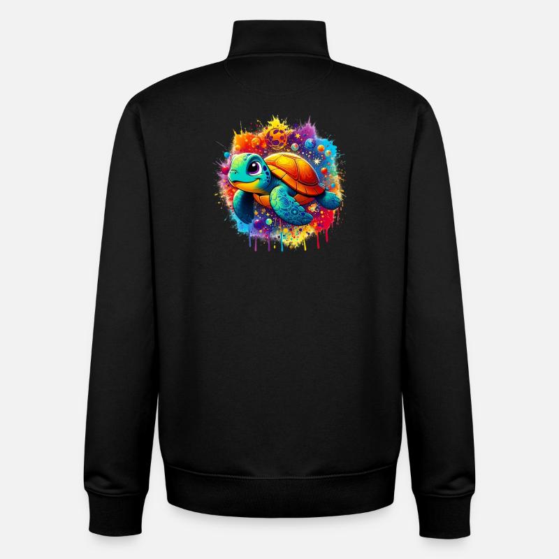 Turtle - Unisex Organic Zip Sweatshirt by Stanley/Stella - black