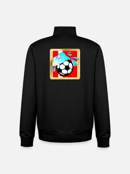 DÄNEMARK SOMMERHITZE FUßBALL - Unisex Organic Zip Sweatshirt von Stanley/Stella - Schwarz