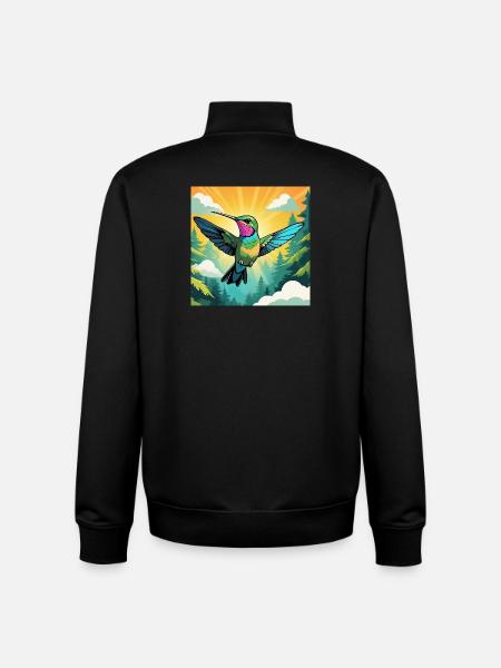 Colibri - Sweat zippé unisexe en coton bio Stanley/Stella - noir