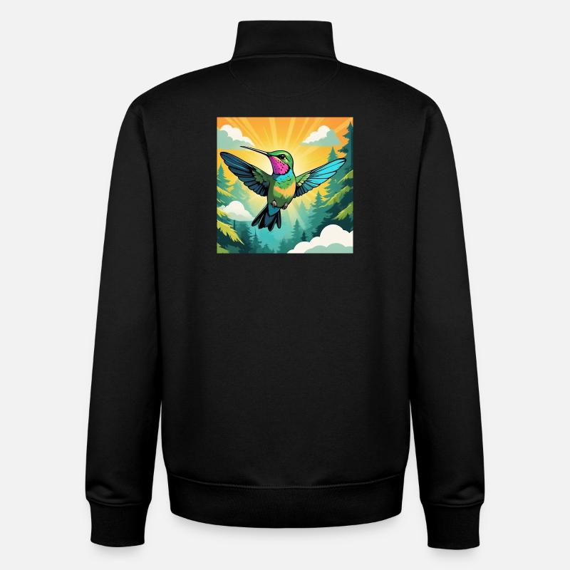 Kolibri - Unisex Organic Zip Sweatshirt von Stanley/Stella - Schwarz