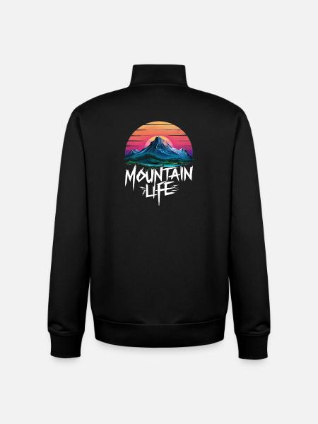 Oriental Sunset at Mountain - Unisex Organic Zip Sweatshirt by Stanley/Stella - black