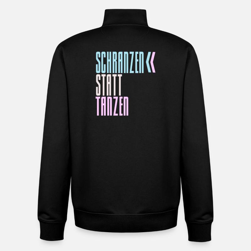 SCHRANZEN AU LIEU DE DANSER - Sweat zippé unisexe en coton bio Stanley/Stella - noir
