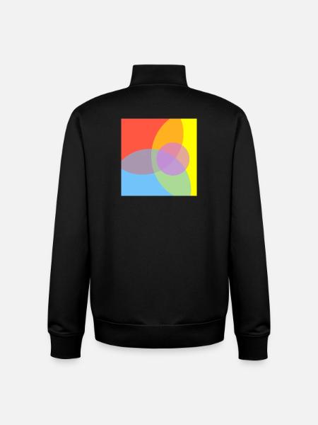 Farbenspiele Muster - Unisex Organic Zip Sweatshirt von Stanley/Stella - Schwarz