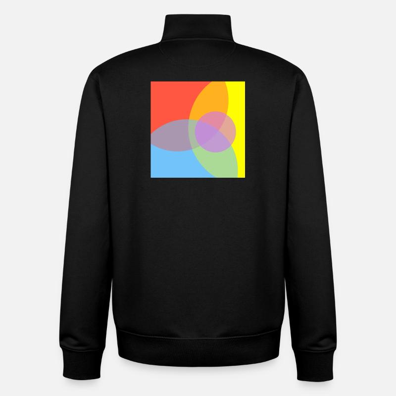 Colour Play Pattern - Unisex Organic Zip Sweatshirt by Stanley/Stella - black