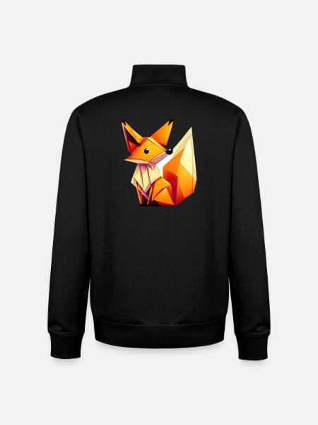 Fox - Unisex Organic Zip Sweatshirt by Stanley/Stella - black