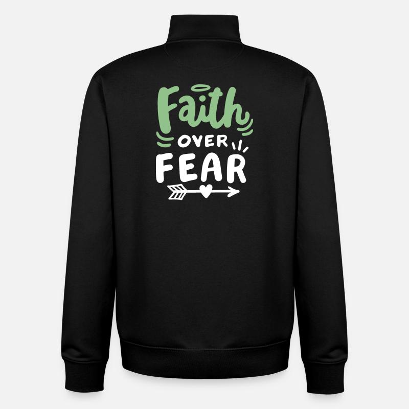 Christlicher Glaube Bibel Zitat - Unisex Organic Zip Sweatshirt von Stanley/Stella - Schwarz