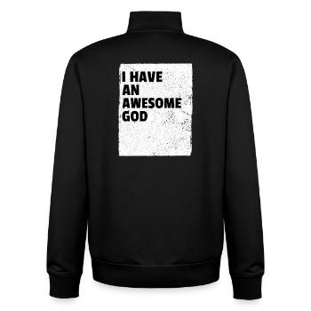 Inspirierendes Zitat Linkshänder - Unisex Organic Zip Sweatshirt von Stanley/Stella - Schwarz - Hinten - AI Model Male 185 light (185cm)