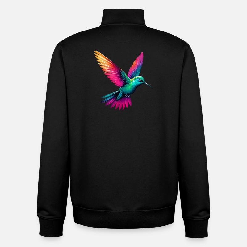 Colibri - Sweat zippé unisexe en coton bio Stanley/Stella - noir
