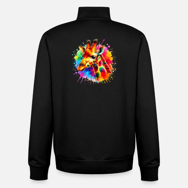 Giraffe - Unisex Organic Zip Sweatshirt von Stanley/Stella - Schwarz