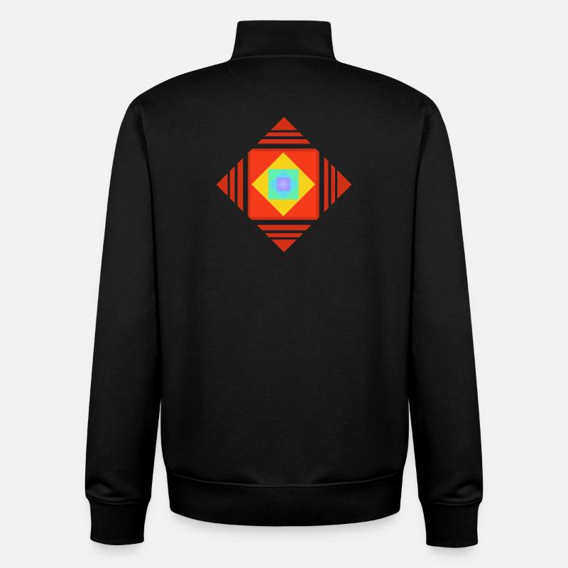  Farbenspiele und Muster - Unisex Organic Zip Sweatshirt von Stanley/Stella - Schwarz