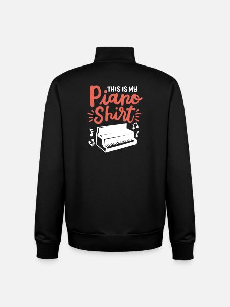Klavierspieler Pianist - Unisex Organic Zip Sweatshirt von Stanley/Stella - Schwarz