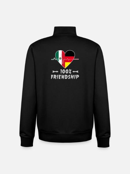 Mexico and Germany 100% friendship - Unisex Organic Zip Sweatshirt by Stanley/Stella - black