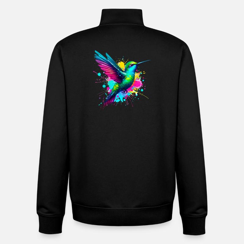 Kolibri - Unisex Organic Zip Sweatshirt von Stanley/Stella - Schwarz