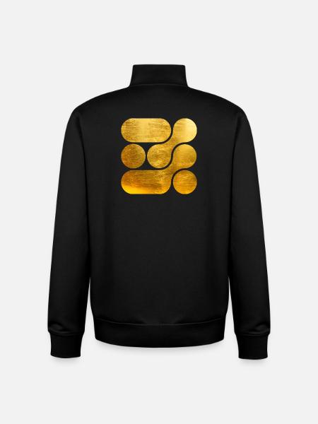 OCHOOO - GOLD - Unisex Organic Zip Sweatshirt by Stanley/Stella - black