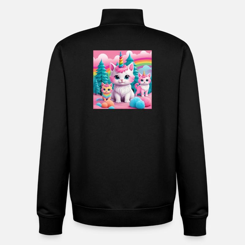 Unicorn Kittens - Unisex Organic Zip Sweatshirt von Stanley/Stella - Schwarz