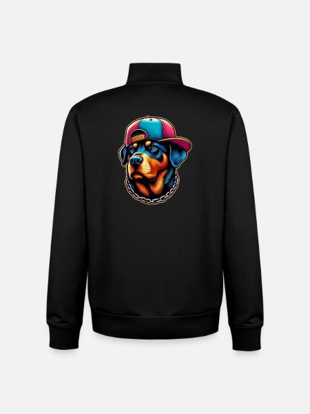 Dog - Unisex Organic Zip Sweatshirt by Stanley/Stella - black