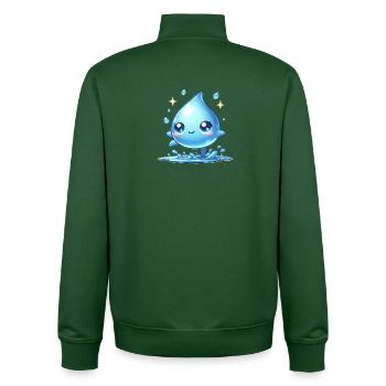 Wasser - Unisex Organic Zip Sweatshirt von Stanley/Stella - Flaschengrün - Hinten - AI Model Male 185 dark (185cm)