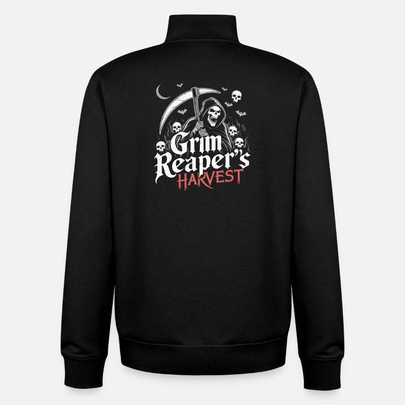 Düsterer Erntesensenmann - Unisex Organic Zip Sweatshirt von Stanley/Stella - Schwarz