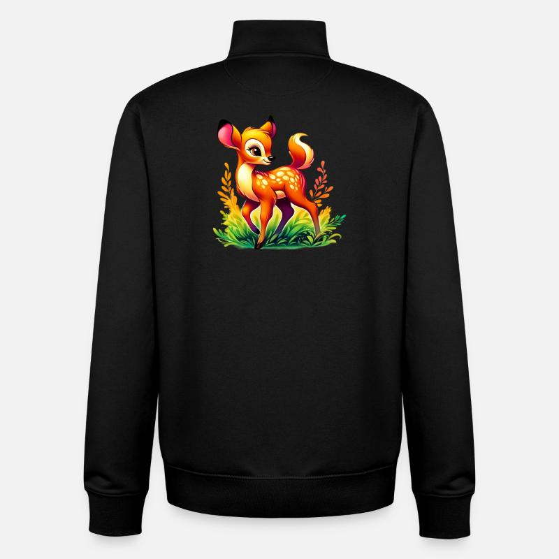 Faon - Sweat zippé unisexe en coton bio Stanley/Stella - noir