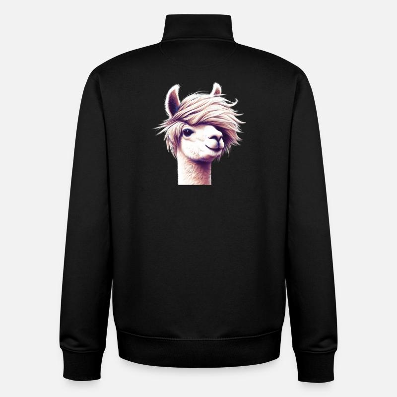Alpaca - Unisex Organic Zip Sweatshirt by Stanley/Stella - black