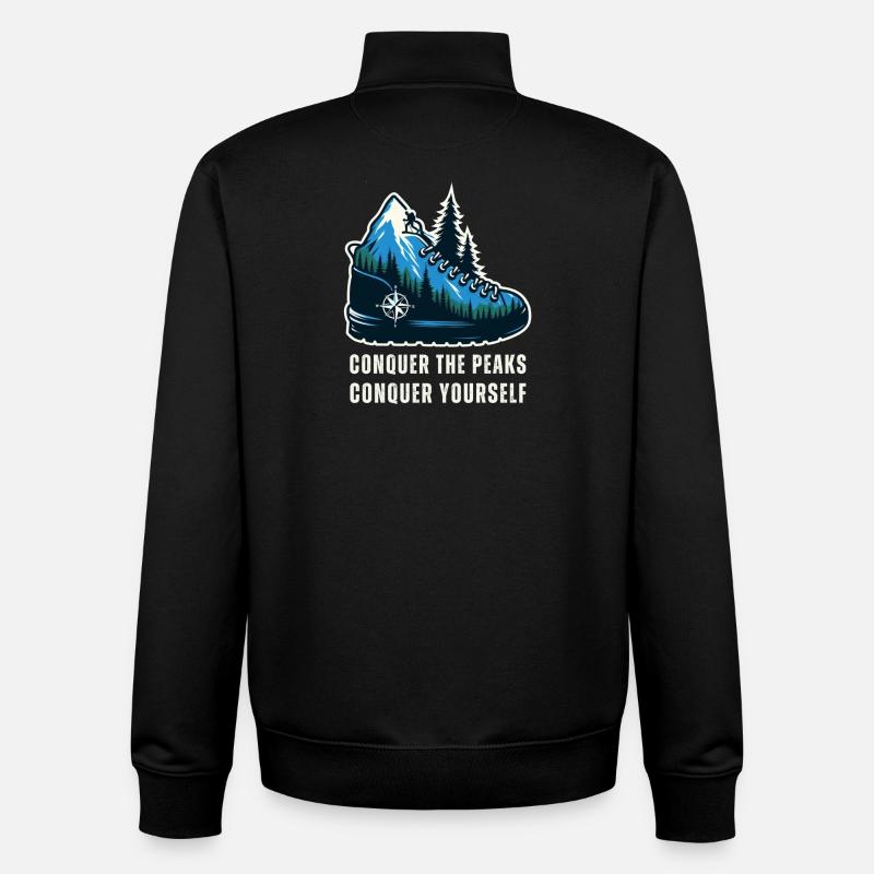Bergsteigen - Unisex Organic Zip Sweatshirt von Stanley/Stella - Schwarz