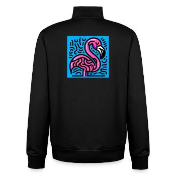 Flamant - Sweat zippé unisexe en coton bio Stanley/Stella - noir - Dos - AI Model Male 185 light (185cm)