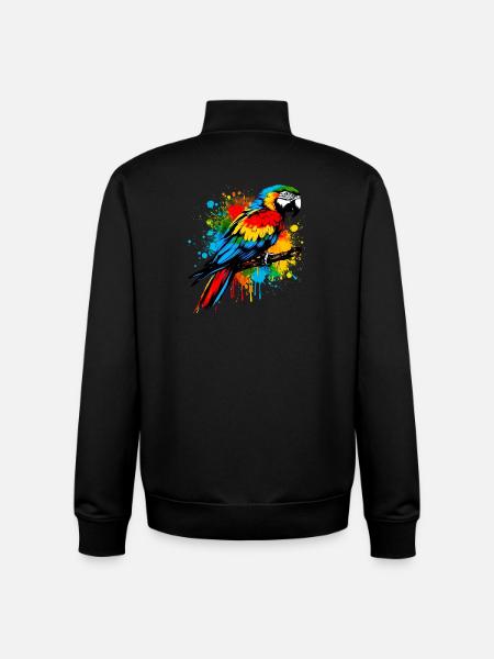 Parrot - Unisex Organic Zip Sweatshirt by Stanley/Stella - black