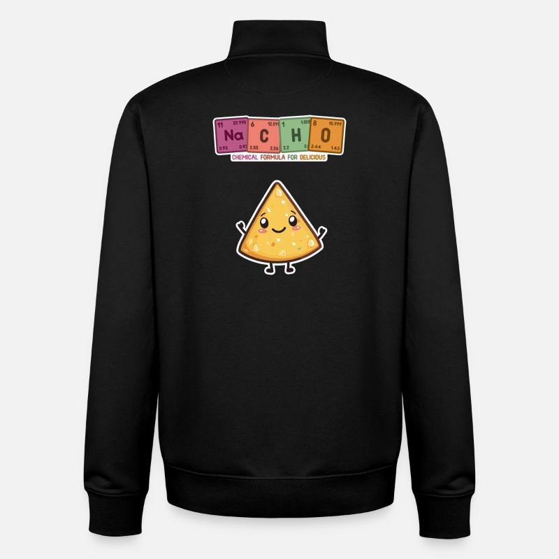 Nacho - Tableau périodique - Sweat zippé unisexe en coton bio Stanley/Stella - noir