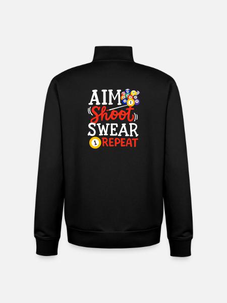 Billardspieler Billard - Unisex Organic Zip Sweatshirt von Stanley/Stella - Schwarz