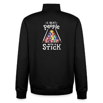 Billard Poolspieler - Unisex Organic Zip Sweatshirt von Stanley/Stella - Schwarz - Hinten - AI Model Male 185 light (185cm)