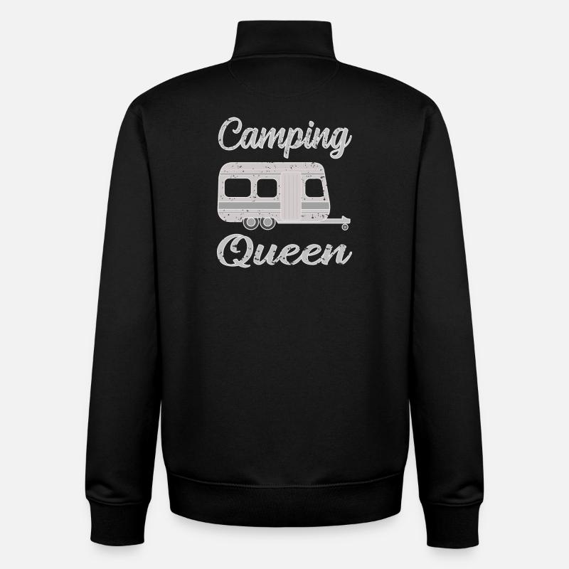 Camping im Wohnwagen - Unisex Organic Zip Sweatshirt von Stanley/Stella - Schwarz