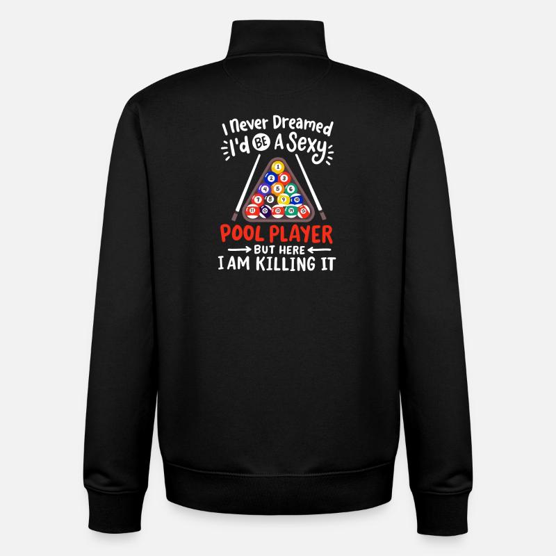 Billard Billardspielerin - Unisex Organic Zip Sweatshirt von Stanley/Stella - Schwarz