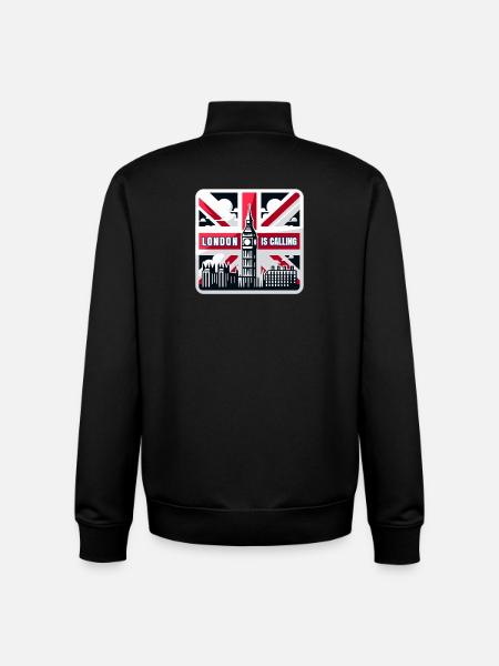 London is Calling - Unisex Organic Zip Sweatshirt von Stanley/Stella - Schwarz